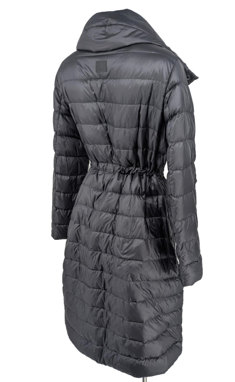 Burberry Puffer Coat L Large Jacket Black Down Hooded Newent