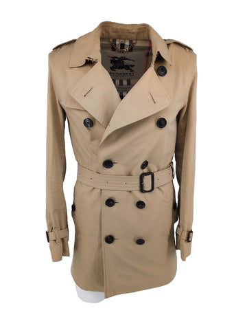 Burberry Trench Coat IT 44 Kensington Honey XS 34" Chest Mid Length XS