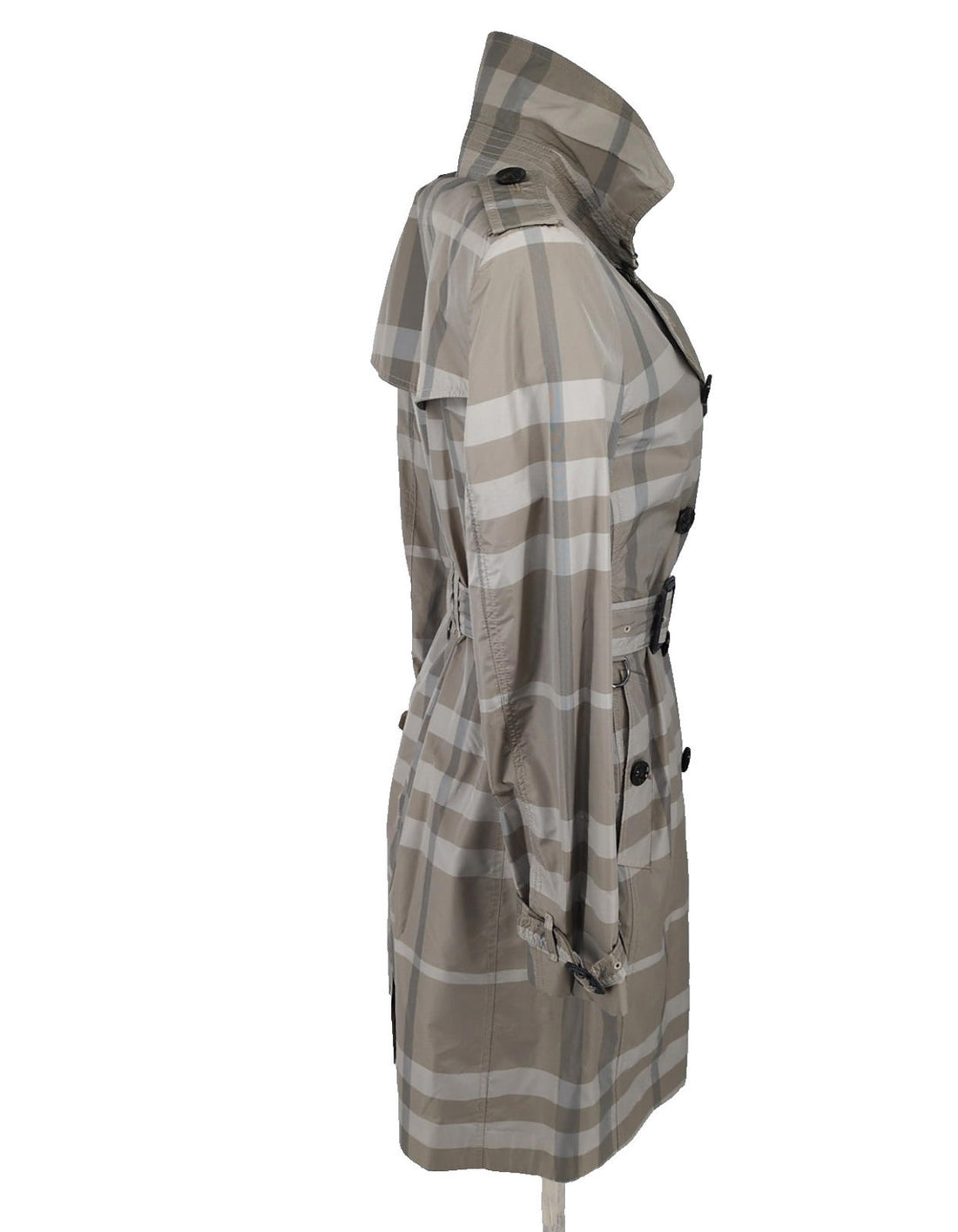 Burberry Trench Coat 8 UK Kensington Grey S US 6 Lightweight Mid Length