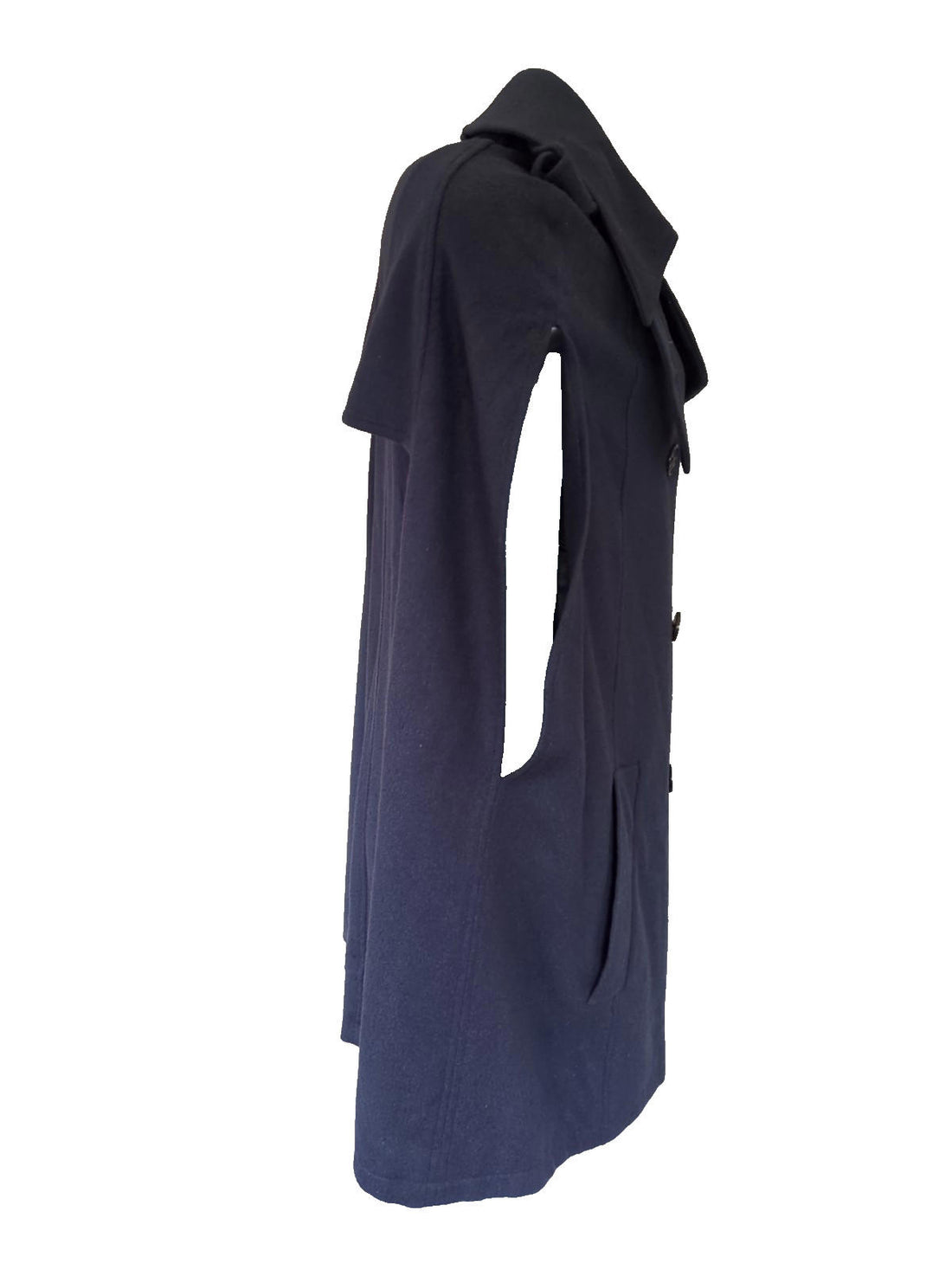 Burberry Cape Prorsum Runway Navy Camel Wool Italy